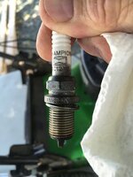 Dry the motorcycle spark plug