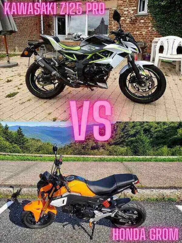 Kawasaki-Z125-Pro vs Honda-Grom