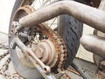 Worn-Out motorcycle Chain
