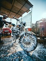 Washing the windshield